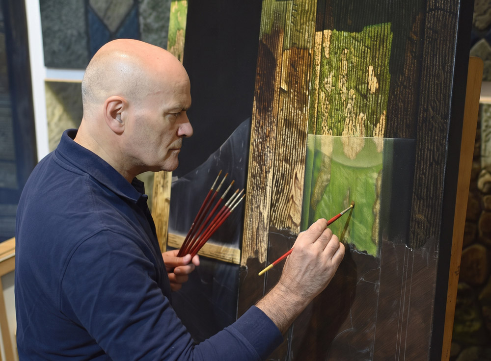 Sandro Bastioli - Italian Hyperrealist Painter - Painting creation